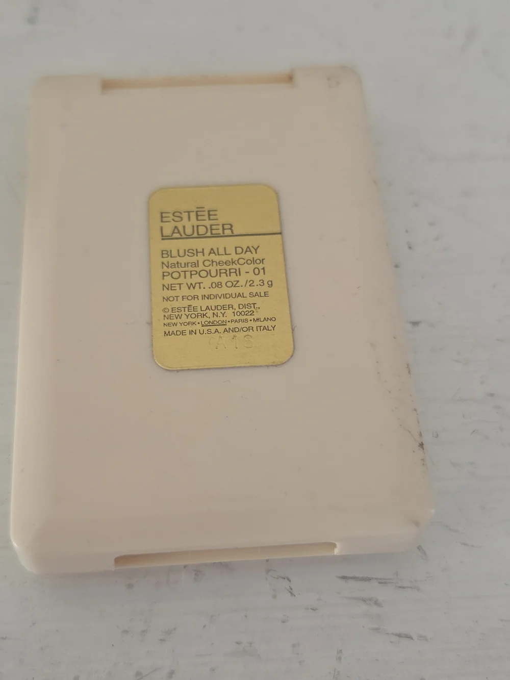 Estee Lauder Blush All Day 01 Potpourri .08 Oz Natural Cheek Color Compact NOS